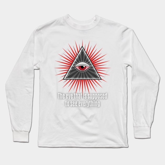 Stoned Illuminati eye Long Sleeve T-Shirt by WickedAngel